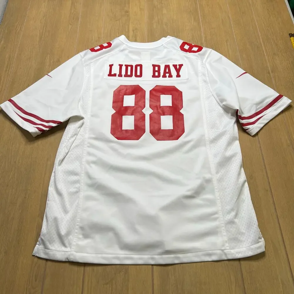 Nike San Francisco‎ 49ers #88 Lido Bay On Field NFL Jersey White XL